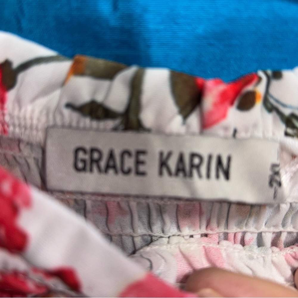 Grace Karin Floral Boho Square Neck Strapped Swing A Line sundress 2X - Picture 2 of 14